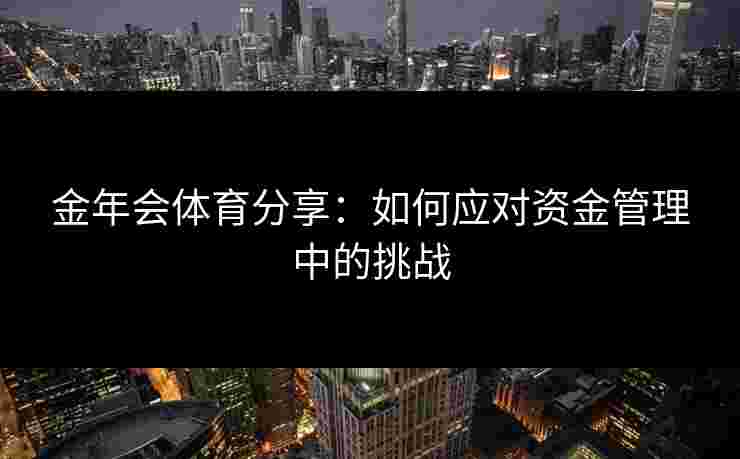 金年会体育分享：如何应对资金管理中的挑战